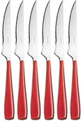 Noże kuchenne - Bugatti ez3u-057 °F35/6 Essenza Czerwony ze stali, 6-częściowy komplet sztućców noże do steków SAN/16 x 26 x 3 cm EZ3U-057F35/6 - miniaturka - grafika 1