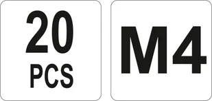 Yato NITONAKRĘTKI STALOWE M4 20SZT YT-36471 YT-36471 - Nitownice - miniaturka - grafika 3