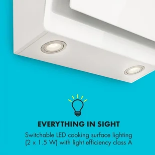 Klarstein Aurica 60 Biały (CGCH3-Aurica-60-WH) - Okapy kuchenne - miniaturka - grafika 7