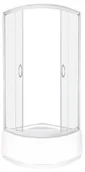 Kabiny prysznicowe - Novoterm Kabina natryskowa 90x90x200 cm/5 mm z głębokim brodzikiem, LAVA LAVA 90 - miniaturka - grafika 1