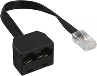 Wtyczki i adaptery - InLine InLine Splitter ISDN 1 do 2 RJ45 czarny bez rezystora 69933B - miniaturka - grafika 1