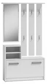 Meble do przedpokoju - Biała Garderoba Z Lustrem Do Korytarza C2-T46 - miniaturka - grafika 1