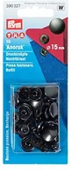 Akcesoria i części do maszyn do szycia - Prym 390327 Bezszyciowy wkład do uzupełniania do 390302 zatrzask anorak mosiądz 15 mm oksydowany - miniaturka - grafika 1