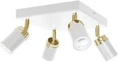 Lampy sufitowe - Luminex Spot Reno white/gold 4 5157 - miniaturka - grafika 1