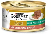 Mokra karma dla kotów - Purina GOURMET Gourmet 12176198 Mokra Karma z Kaczką i Szpinakiem dla Dorosłych Kotów, 12 x 85 g 12176198 - miniaturka - grafika 1