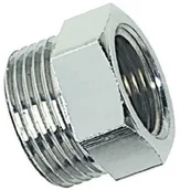 Kostki, złączki, wtyczki - Geberit Boutté Boutté 2136580 gwintowana, mosiądz, redukcja, gwint zewnętrzny 15 x 21, gwint wewnętrzny 12 x 17, kolor chromu 2136580 - miniaturka - grafika 1