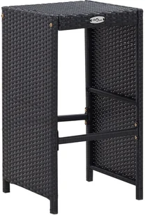 vidaXL 9-cz zestaw ogrodowych mebli barowych ratan PE czarny 49569 - Pozostałe meble ogrodowe - miniaturka - grafika 10