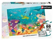 Puzzle - Nathan Puzzle dziecięce - Puzzle 60 p - Zwierzęta oceanów - Od 6 lat - 86569 4005556865697 - miniaturka - grafika 1