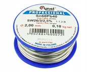 Akcesoria do lutowania - Cynel Cyna z topnikiem szpula 2mm, 100g - miniaturka - grafika 1