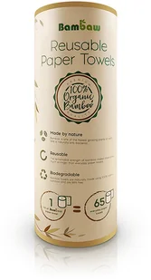 Bambaw ręczniki papierowe z bambusa 20 wielorazowe - Ściereczki, gąbki, czyściki - miniaturka - grafika 2
