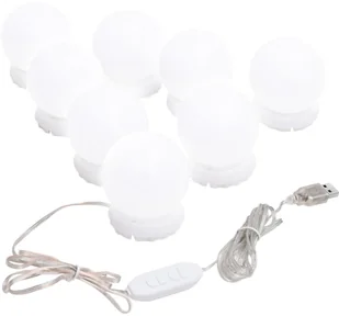 VidaXL Lumarko Lampki na lustro, 8 ciepłych i zimnych białych żarówek LED 335864 VidaXL - Oświetlenie świąteczne - miniaturka - grafika 3