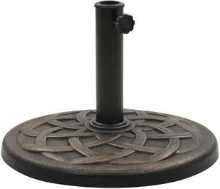 vidaXL Podstawa pod parasol ogrodowy, okrągła, żywica, 11 kg, brąz - Pozostałe meble ogrodowe - miniaturka - grafika 3