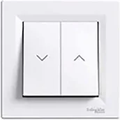 Wyłączniki światła i elektryczne - Schneider Asfora łącznik żaluzjowy podtynkowy podwójny biały EPH1300521 - miniaturka - grafika 1
