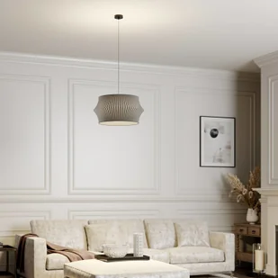 Britop Lampa wisząca Joala z czarnym kloszem z tkaniny - Lampy sufitowe - miniaturka - grafika 3