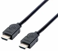 Kable - Manhattan 355308 High Speed kabel HDMI Arc 3D 4K wtyczka HDMI na wtyczce HDMI ekranowana 1,5 m czarna - miniaturka - grafika 1