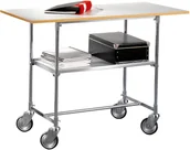 Akcesoria do pakowania - AJ Mobilny stolik biurowy w kolorze jasno szarym 600x900x1200mm 204591 - miniaturka - grafika 1