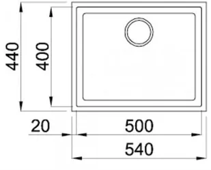 Elleci Quadra 105 (podwieszany) K96 Biały LKQ10596BSO - Zlewozmywaki - miniaturka - grafika 3