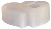 Kryształy - Himalaya Salt Dreams Salt Dreams 4041678004828 świecznik na świeczki typu tealight z kryształów soli himalajskiej monitora Twin Heart, biały Line 4041678004828 - miniaturka - grafika 1