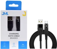 Kable USB - JML Kabel USB CD-107 USB C 2A 0,25 m czarny 133630 - miniaturka - grafika 1