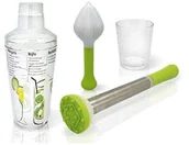 Wyposażenie lokali gastronomicznych - Vin Bouquet Zestaw do drinków (shaker z przepisami, muddler, miarka i wyciskacz) Vin Bouquet FIK 003 SET - miniaturka - grafika 1