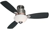 Wentylatory sufitowe - Hunter 50610 wentylator sufitowy kohala Bay skrzydła z lampką, stop cyny z ołowiem antyk/czarny, 122 cm 50610 - miniaturka - grafika 1