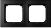 Klawisze i ramki - Ospel Ramka podwójna As czarna R-2G/33 - miniaturka - grafika 1