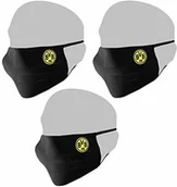 Piłka nożna - Borussia Dortmund BVB maska bawełniana czarna (zestaw 3 szt.) 20980301 - miniaturka - grafika 1