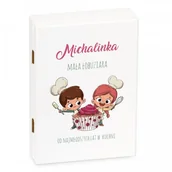 Sztućce dla dzieci - Murrano Zestaw Sztućców Dla Dzieci W Drewnianym Etui Nadruk Babeczka SZT-ANIMALS_DRW-UV-027 - miniaturka - grafika 1