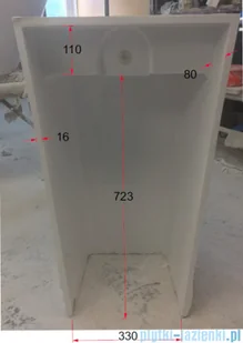 Besco Vera Glam Srebrna umywalka wolnostojąca 50x42x85cm #UMD-V-WOS | - Umywalki - miniaturka - grafika 4