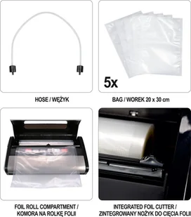 Lund PAKOWARKA PRÓŻNIOWA 165W MAX 32CM 70 DO 90KPA - Zgrzewarki do folii i pakowarki próżniowe - miniaturka - grafika 6