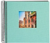Albumy fotograficzne - Goldbuch GOLDBUCH Spiral Album, Bella Vista, dzięki okienku, 20 x 20 cm, 40 stron czarne, liny, Aqua,,,,, 12707 12 707 - miniaturka - grafika 1