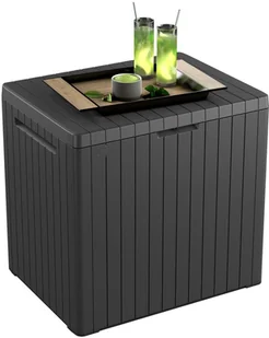 Keter Benelux Keter Skrzynia ogrodowa City, antracytowa, drewnopodobna 241869 - Pozostałe meble ogrodowe - miniaturka - grafika 2