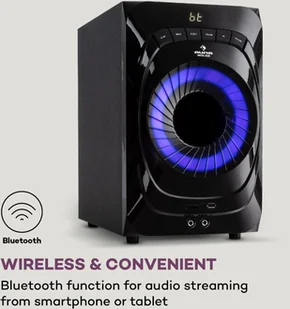 Auna Areal 825 5.1 system głośników 200 W RMS BT USB SD AUX pilot zdalnego sterowania H7931+ T1026 - Głośniki i kolumny - miniaturka - grafika 3