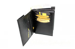 Sara Portfel Męski Skórzany (PL) Skóra Licowa Duży Pionowy Bez Zapięcia Dwa Skrzydełka Kieszeń I Suwak Na Bilon SAR_P31 - Portfele - miniaturka - grafika 3