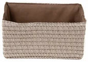 Koszyki łazienkowe - Compactor Kosz do przechowywania LILOU tkany polipropylen 23 x 15 x 12 cm Taupe szaro beżowy - miniaturka - grafika 1