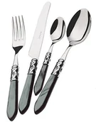 Zestawy sztućców - Bugatti -Aladdin Servizio posate 24 PZ. Colore, Nero/Madre Perla ALCNM-S4250 - miniaturka - grafika 1