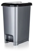 Kosze na śmieci - Banquet Kosz na śmieci pedałowy STEP 40 l, szary - miniaturka - grafika 1
