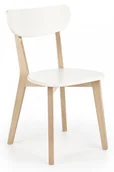 Krzesła - Halmar Krzesło drewniane białe / lite drewno bukowe BUGGI - miniaturka - grafika 1