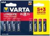 Baterie i akcesoria - Varta 8x bateria longlife max power LR3/AAA (następca baterii max tech) blister VA124 - miniaturka - grafika 1