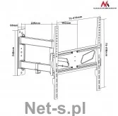 Maclean Maclean Uchwyt ścienny do telewizora Maclean MC-711 (Obrotowy, ścienne, Uchylny; 26" - 55"; max. 30kg) 2_299381 - Uchwyty do monitorów - miniaturka - grafika 16