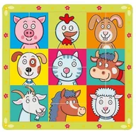 Puzzle - Bino Puzzle układanka głowy zwierzątek - miniaturka - grafika 1