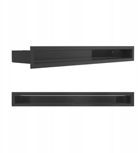 Kratki.pl kratka wentylacyjna luft 60x600 mm - kolor czarny LUFT/6/60/C - Akcesoria kominkowe - miniaturka - grafika 4