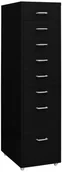 Szafki biurowe - shumee Mobilna szafka kartotekowa czarna 28x41x109 cm metalowa - miniaturka - grafika 1