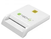 Czytniki kart pamięci - Techly Czytnik Techly Techly Kompaktowy czytnik USB 2.0 kart Smart biały 029150 - miniaturka - grafika 1