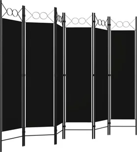 vidaXL Parawan 6-panelowy, czarny, 240 x 180 cm vidaXL - Parawany - miniaturka - grafika 3