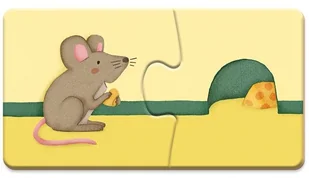 Janod Dwuczęściowe puzzle Zwierzęta i ich domki 20 elementów, - Klocki - miniaturka - grafika 15