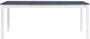 vidaXL Stół do jadalni, biało-szary, 180x90x73 cm, drewno sosnowe - Stoły - miniaturka - grafika 3