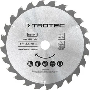 TROTEC Zestaw tarcz do drewna do pilarki  190 mm (24 zęby), 3-częściowy - Tarcze do pił - miniaturka - grafika 2