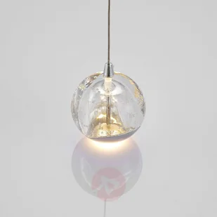 Lampenwelt com Kinkiet LED Hayley z wiszącą kulą, chrom - Lampy ścienne - miniaturka - grafika 5