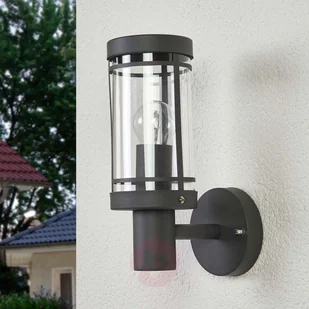 LAMPENWELT.COM Atrakcyjny kinkiet zewnętrzny Djori, ciemnoszary - Lampy ogrodowe - miniaturka - grafika 2